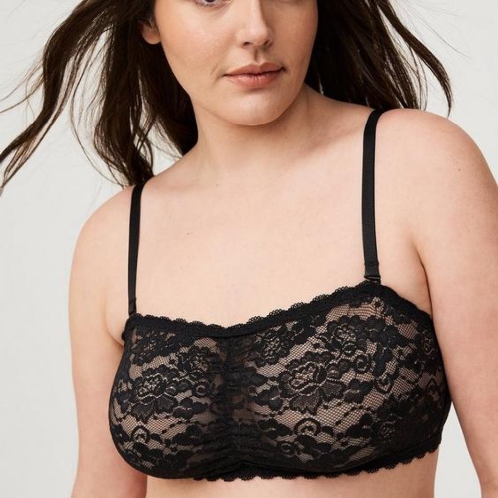 Lace Bralette with Adjustable Straps - Black TORRID SIZE 2 NWT 735